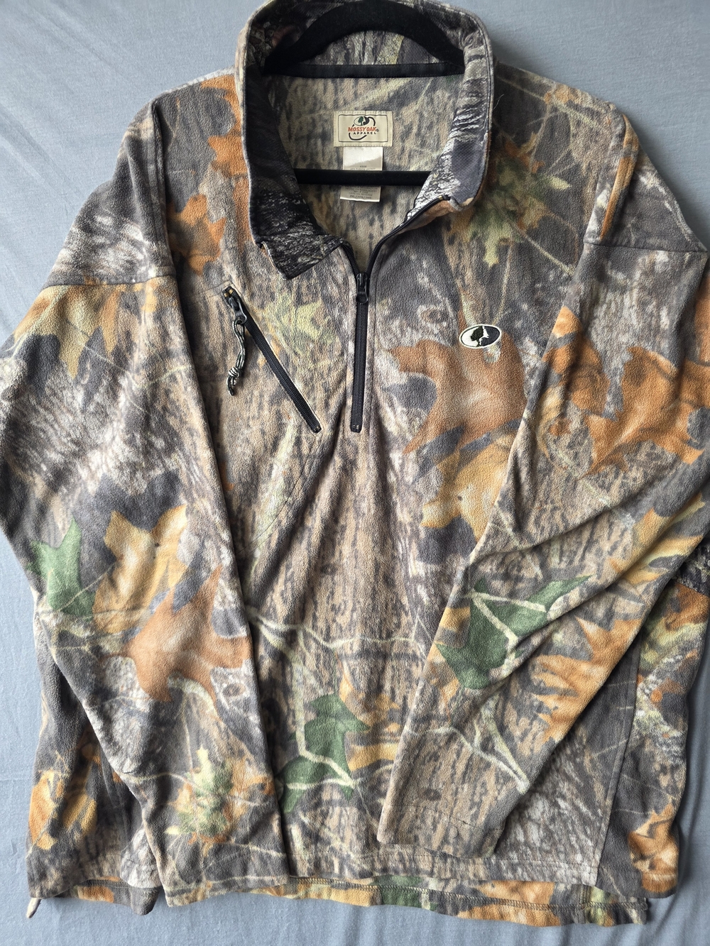 Mossy Oak APX Fusion Fleece Jacket Men's 2XL Camo Full Zip Hunting Outdoor